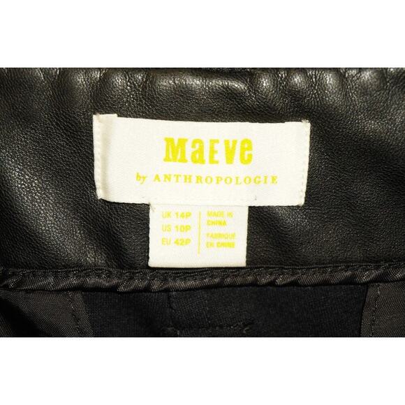 Maeve by Anthropologie Faux Leather Wide-Leg Pants – Size 10P (Petite) - Picture 3 of 8